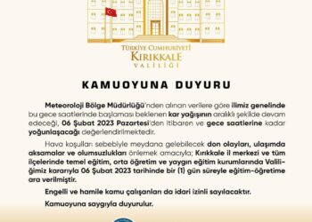 Kırıkkale’de Kar Tatili