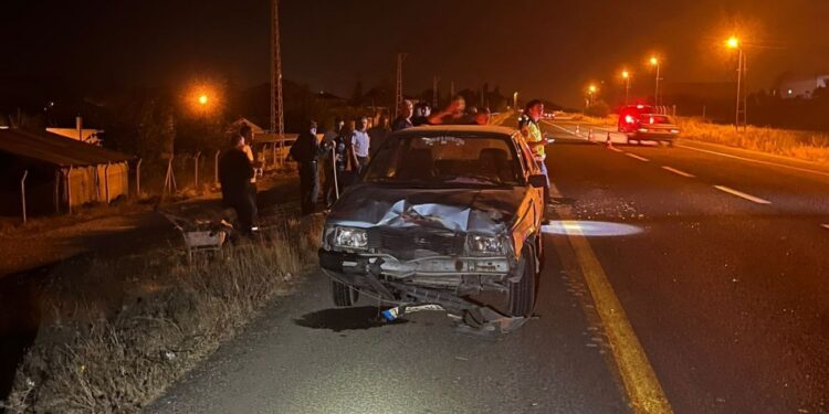 Seyir halindeki otomobil, koyun sürüsüne daldı